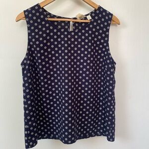 Blue patterned blouse